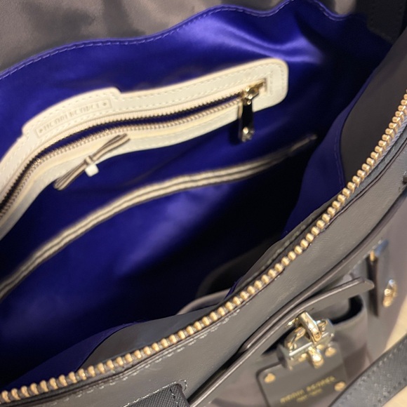 Henri Bendel Charcoal Backpack with Floral Accents - Picture 3 of 4